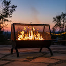 Sunnydaze 36" Northland Outdoor Fire Pit with Grill and Spark Screen