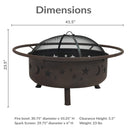 Sunnydaze Cosmic Large Outdoor Fire Pit with Spark Screen