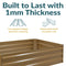 Sunnydaze Galvanized Steel Raised Garden Bed - Large Rectangle - 47"