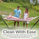 Sunnydaze Rope Hammock with 12' Steel Stand, Pad, and Pillow