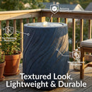 Sunnydaze Textured Spiral Bubble Outdoor Fountain with LED Light