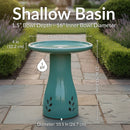 Sunnydaze Glazed Ceramic Outdoor Bird Bath