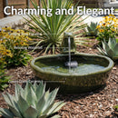 Sunnydaze Green Glazed Ceramic Solar Water Fountain - Frog