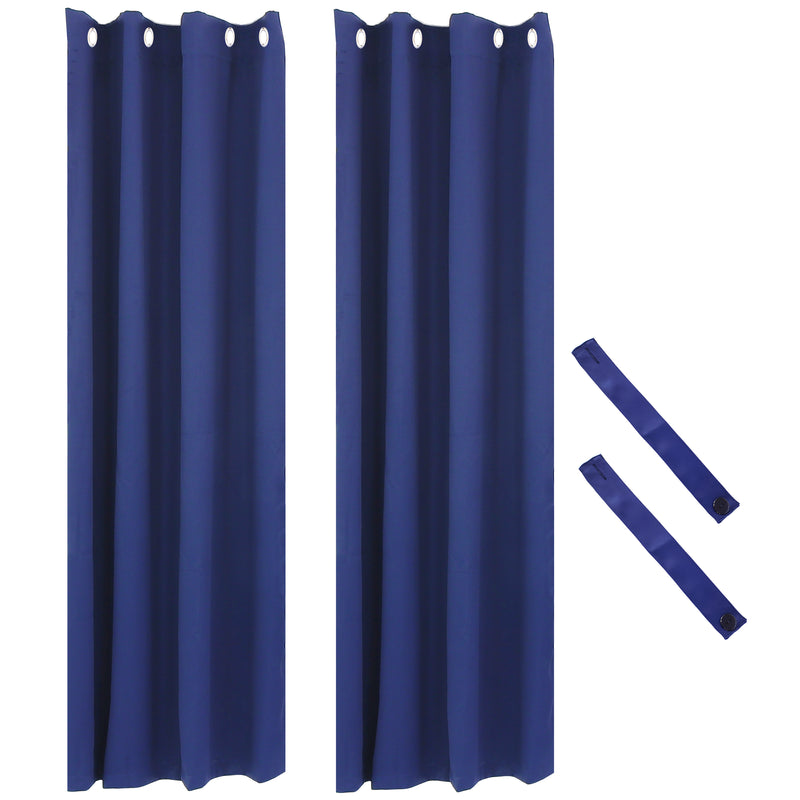 Sunnydaze Indoor/Outdoor Blackout Curtain Panels with Grommet Top - 52 x 84 in.