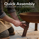 Sunnydaze Cast Iron Heavy Duty Fire Pit for Outside