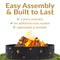 Sunnydaze Portable 36" Outdoor Fire Pit Ring with 360-Degree Cutouts