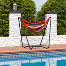 Sunnydaze Hanging Rope Hammock Chair with Space-Saving Stand