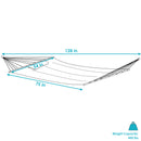 Sunnydaze 2-Person Fabric Spreader Bar Hammock and Pillow