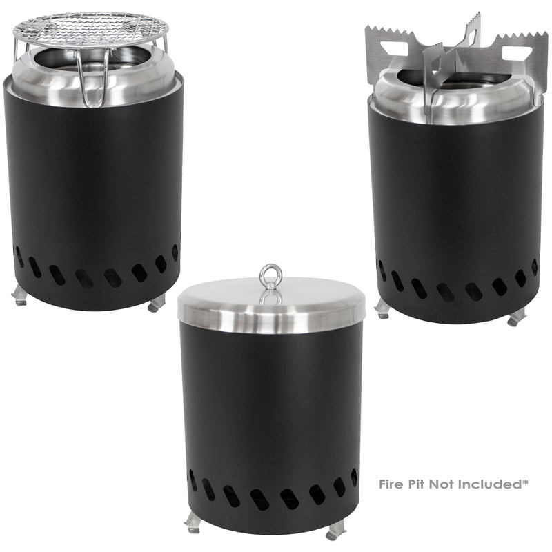 Sunnydaze 3-Piece Accessory Kit for Stainless Steel Smokeless Fire Pit - 5.5"