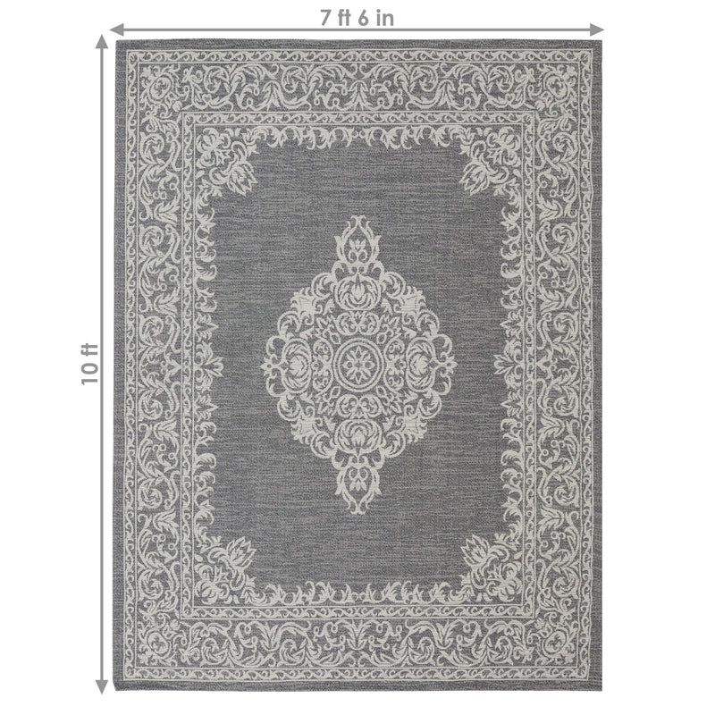 french inspired indoor area rug in Ash 7'6"x10'