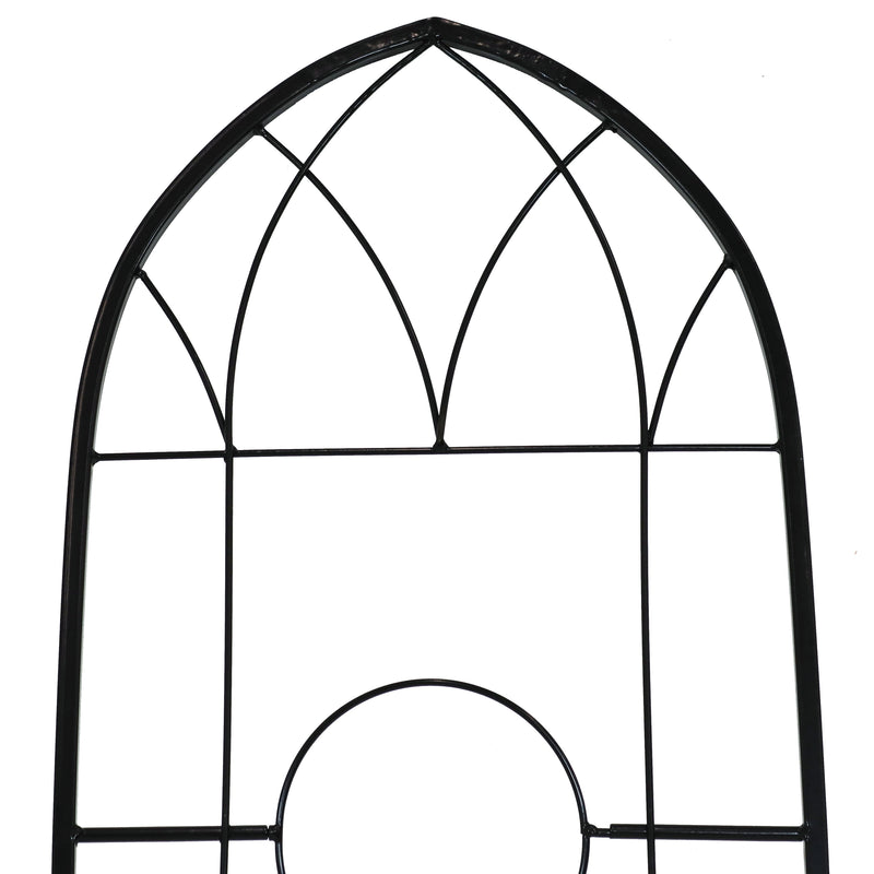 Sunnydaze 2-Piece Arched Garden Trellis with Folding Flowerpot Supports