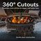 Sunnydaze Crossweave Wood-Burning Fire Pit with Spark Screen and Poker