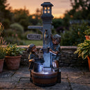 Sunnydaze Water Fountain Statue with Children Playing at Faucet - 40"