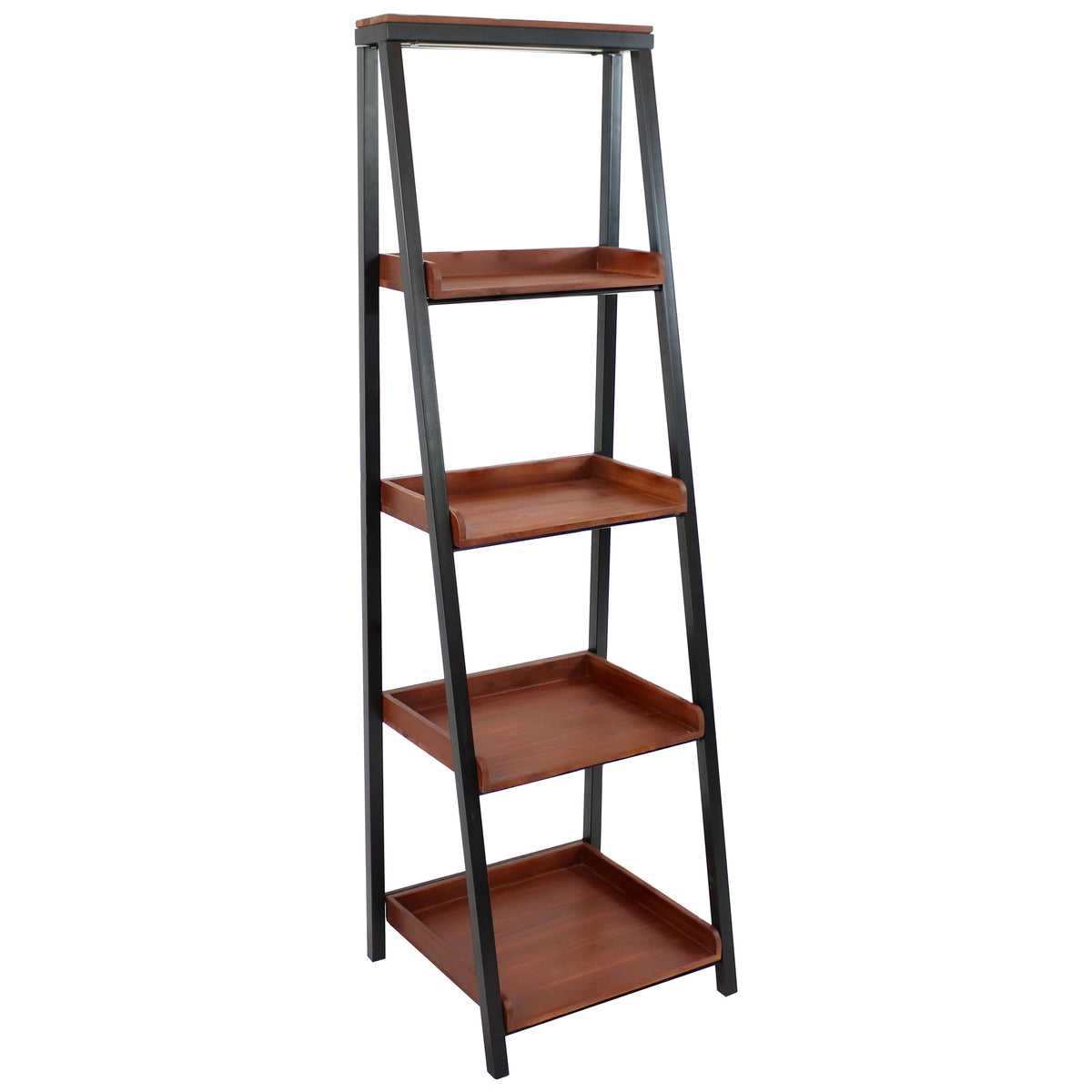 Sunnydaze Indoor 4-Tier Leaning Ladder Shelf - 59.75