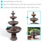 Sunnydaze Mediterranean 4-Tier Outdoor Fountain with Electric Pump