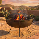 Sunnydaze 32" Outdoor Wood-Burning Fire Pit with Spark Screen