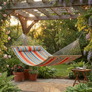 Sunnydaze 2-Person Quilted Fabric Double Hammock with Pillow