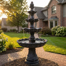 Sunnydaze 4-Tier Grand Courtyard Outdoor Water Fountain - 80" H