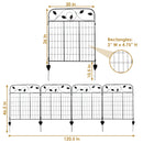 Sunnydaze 4-Piece Winding Vines Garden Fence Panels - 10' Overall