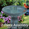 Sunnydaze Grecian Garden Reinforced Concrete Bird Bath - 20.25" H