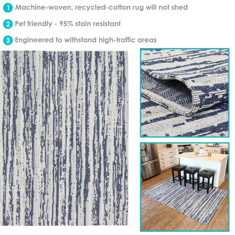 corner of abstract pattern indoor area rug