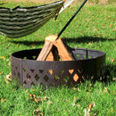 Sunnydaze Heavy-Duty Crossweave Campfire Ring - 36"