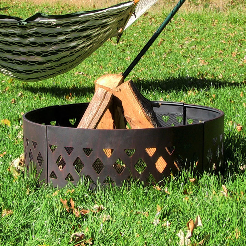 Sunnydaze Heavy-Duty Crossweave Campfire Ring - 36"