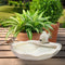 Sunnydaze Glazed Ceramic Fish Outdoor Water Fountain - 7"