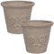 Sunnydaze Arabella Outdoor Flower Pot Planter - Beige - 20-Inch - 2-Pack