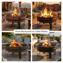 Sunnydaze Cauldron Outdoor Wood-Burning Fire Pit with Spark Screen