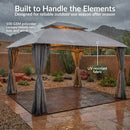 Sunnydaze 10' x13' Gazebo with Screens and Privacy Walls