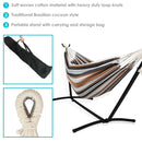 Sunnydaze Brazilian Double Hammock with Stand and Carrying Case