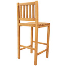 Sunnydaze Teak Wood Outdoor Bar-Height Chair - 43" H