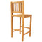 Sunnydaze Teak Wood Outdoor Bar-Height Chair - 43" H