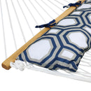 Sunnydaze 2-Person Rope Hammock with Matte Blue Steel Stand