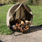 Sunnydaze Firewood Log Hoop Rack with Cover