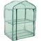 Sunnydaze Portable 2-Tier Mini Greenhouse for Outdoors - Green