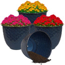 Sunnydaze Dinah Metal Outdoor Plant Pots - 12.5"