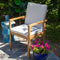 Sunnydaze Rodanthe Outdoor Patio Dining Chairs with Cushions - Set of 2