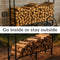 Sunnydaze Outdoor Steel Firewood Log Rack - 8'