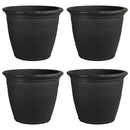 Sunnydaze Anjelica Polyresin Large Round Outdoor Planter
