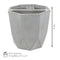 Sunnydaze Modern Faceted Polyresin Planter - Light Gray - 14.75"