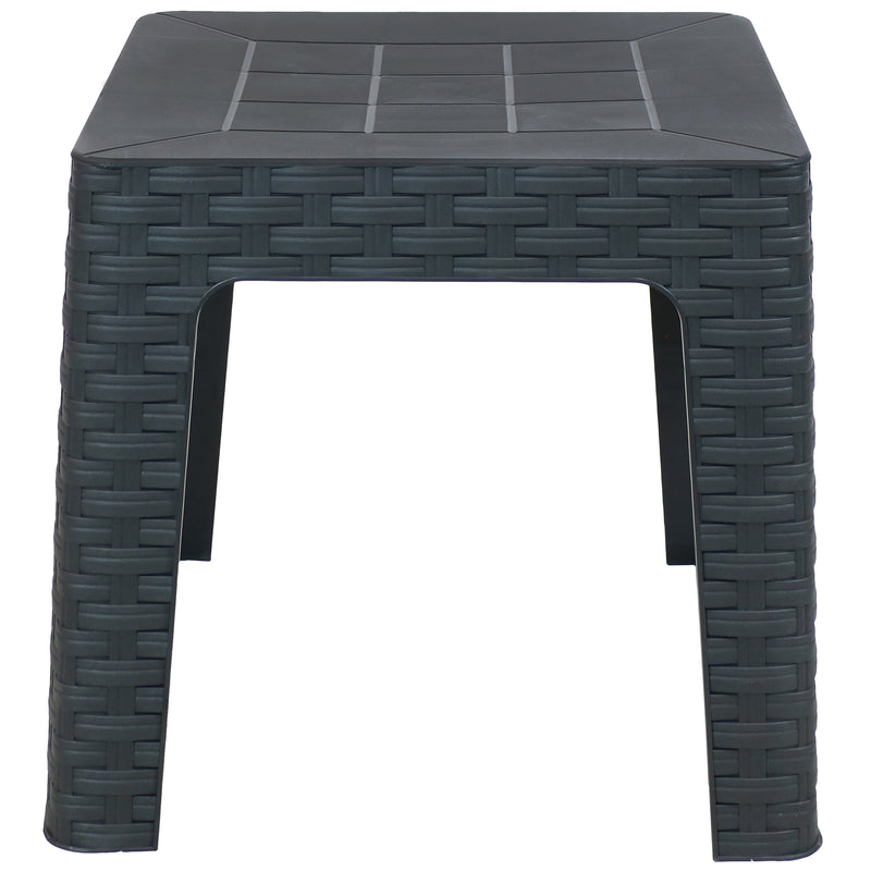 Sunnydaze 18" Plastic Square Patio Side Table