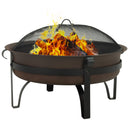 Sunnydaze Cauldron Outdoor Wood-Burning Fire Pit with Spark Screen