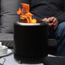 Sunnydaze Tabletop Smokeless Fire Pit with Travel Bag and Poker