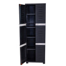 Sunnydaze 4-Shelf Plastic Lockable Storage Cabinet - 72"