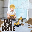 Sunnydaze Dig and Drive Light-Up Remote Control Excavator