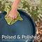 Sunnydaze Gleeful Garden Metal Outdoor Bird Bath - UV-Resistant Finish