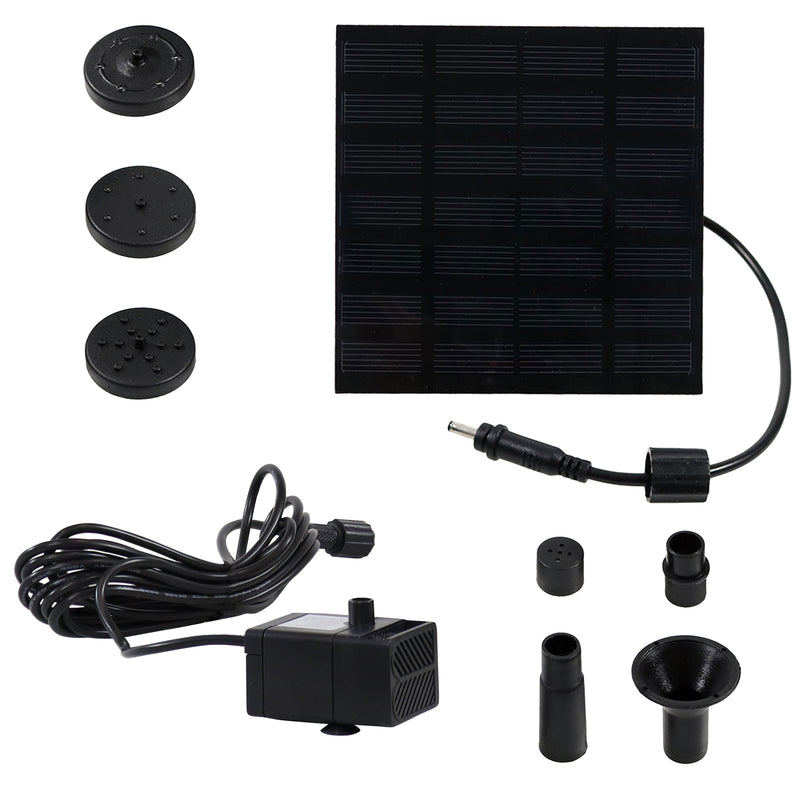 Sunnydaze Solar Fountain Water Pump Kit, 20 Inch Lift, 40 GPH