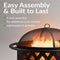 Sunnydaze Crossweave Wood-Burning Fire Pit with Spark Screen and Poker
